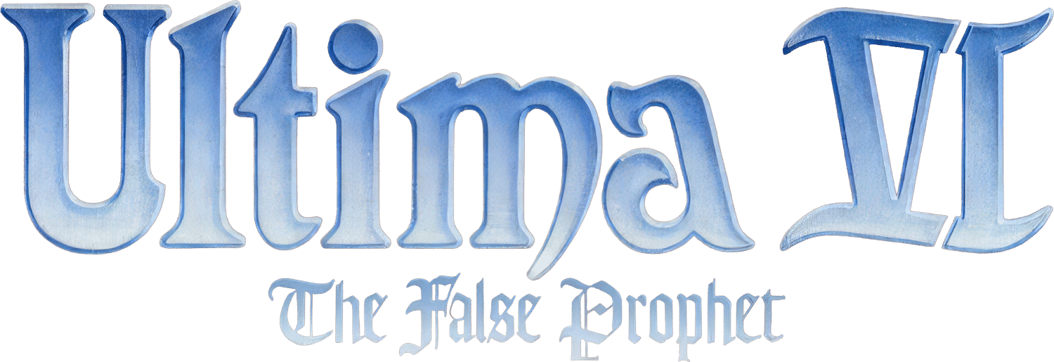 Ultima VI the False Prophet logo for Commodore 64